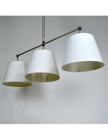 LAMPARA DE TECHO TRES LUCES EN ACERO