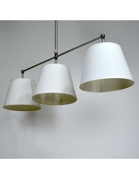 LAMPARA DE TECHO TRES LUCES EN ACERO