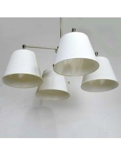 LAMPARA DE TECHO CUATRO LUCES EN ACERO 2