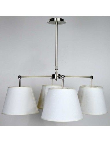 LAMPARA DE TECHO CUATRO LUCES EN ACERO