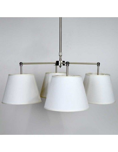 LAMPARA DE TECHO CUATRO LUCES EN ACERO