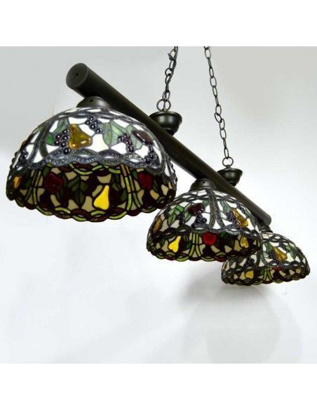 LAMPARA DE TECHO TIFFANY TRES TULIPAS