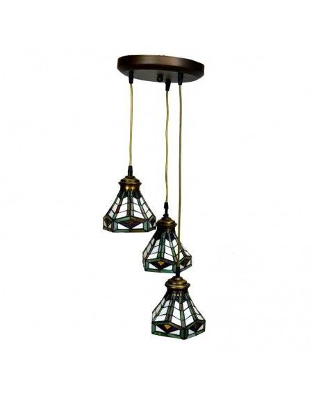 LAMPARA DE TECHO TIFFANY TRES TULIPAS