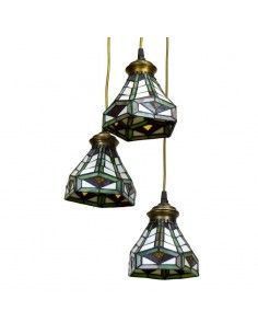 LAMPARA DE TECHO TIFFANY TRES TULIPAS 2