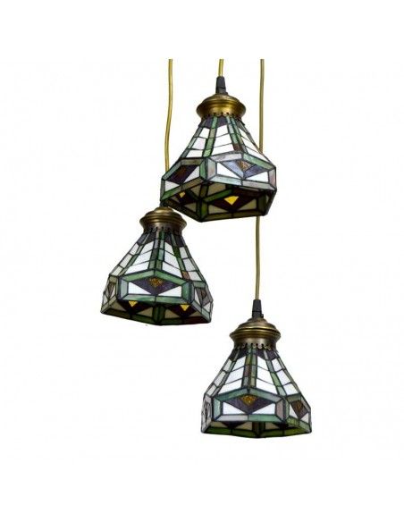 LAMPARA DE TECHO TIFFANY TRES TULIPAS