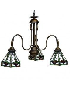 LAMPARA DE TECHO BRONCE - TIFFANY