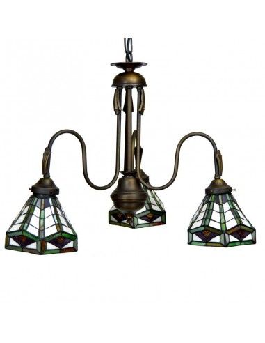 LAMPARA DE TECHO BRONCE - TIFFANY