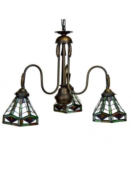 LAMPARA DE TECHO BRONCE - TIFFANY