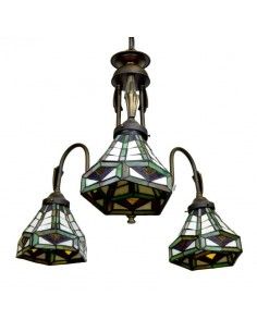 LAMPARA DE TECHO BRONCE - TIFFANY 2