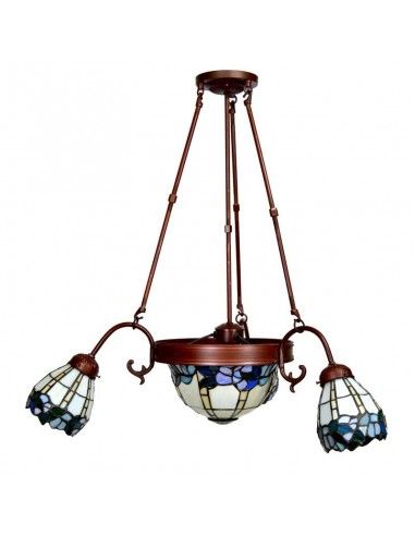 LAMPARA DE TECHO TIFFANY FLORAL