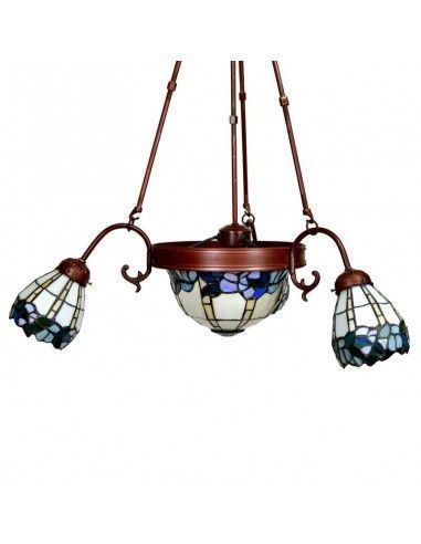 LAMPARA DE TECHO TIFFANY FLORAL