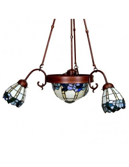 LAMPARA DE TECHO TIFFANY FLORAL