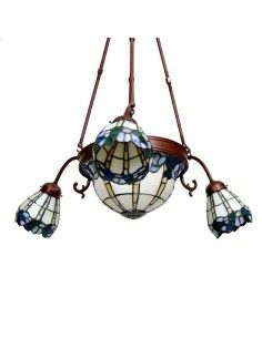 LAMPARA DE TECHO TIFFANY FLORAL 2