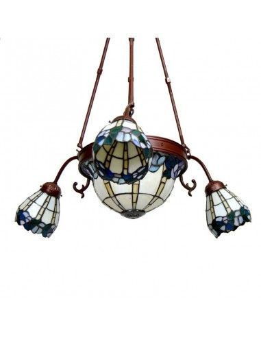LAMPARA DE TECHO TIFFANY FLORAL