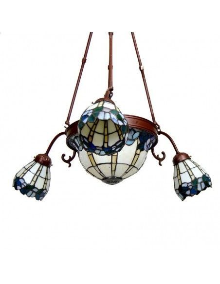 LAMPARA DE TECHO TIFFANY FLORAL