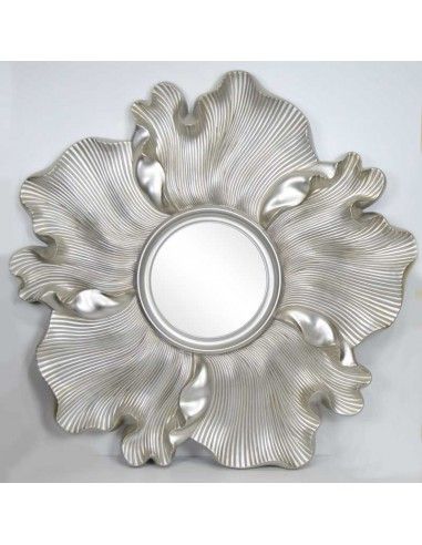 ESPEJO PAN DE PLATA MARCO FLOR