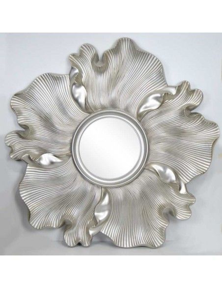 ESPEJO PAN DE PLATA MARCO FLOR