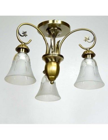 PLAFON DE TECHO BRONCE TRES BRAZOS