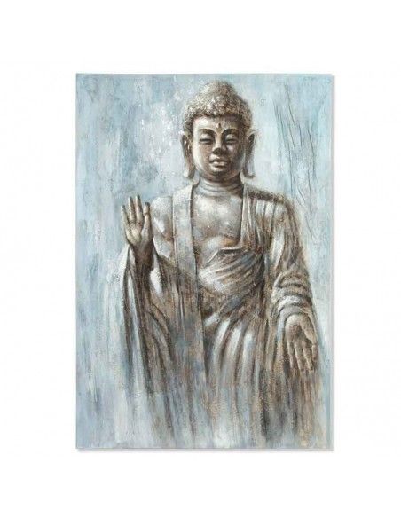 CUADRO LIENZO BUDA GRIS