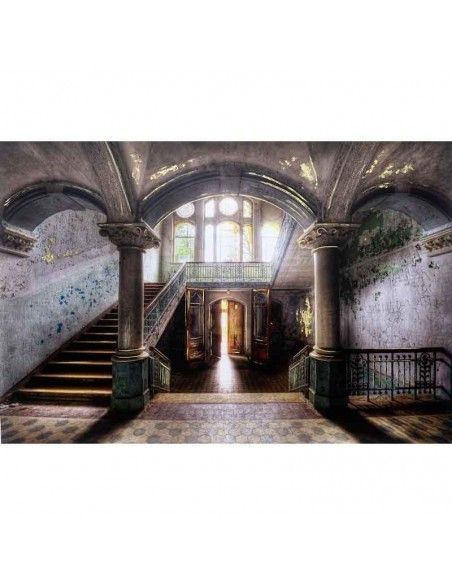 CUADRO CASA ANTIGUA DE CRISTAL TEMPLADO