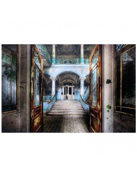 CUADRO CASA ANTIGUA DE CRISTAL TEMPLADO