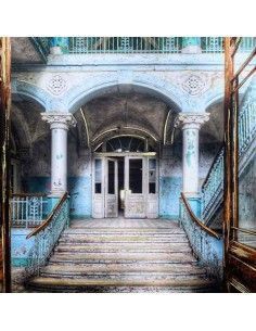 CUADRO CASA ANTIGUA DE CRISTAL TEMPLADO 2