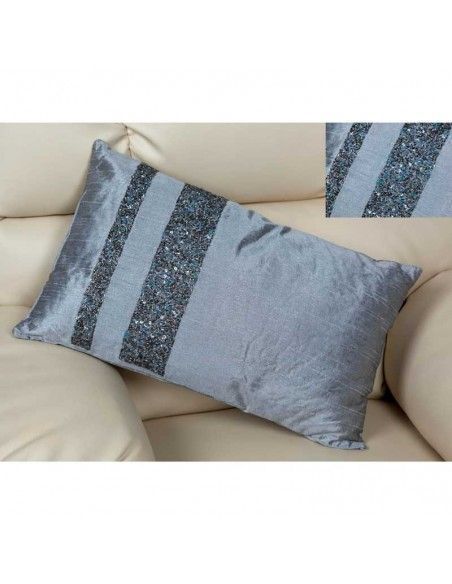 COJIN GRIS SEDA INDIA CON PEDRERIA