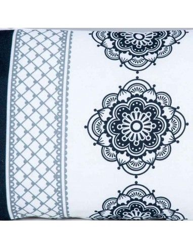 COJIN MEDALLONES AZUL - BLANCO