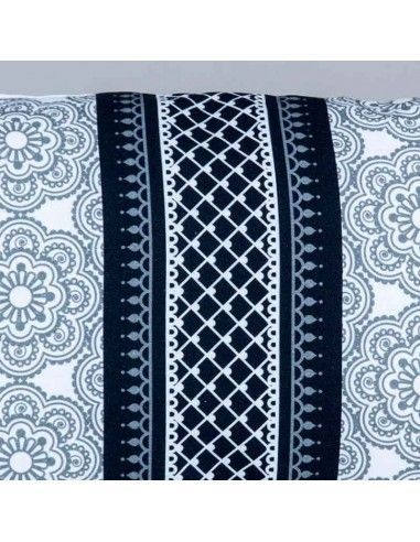 COJIN MEDALLONES GRIS - BLANCO - AZUL