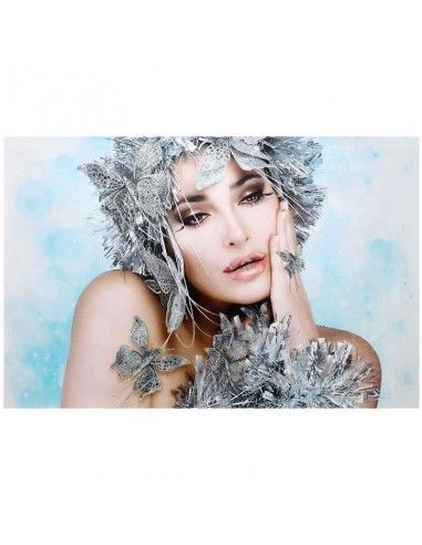 CUADRO MUJER ANTIFAZ CRISTAL TEMPLADO