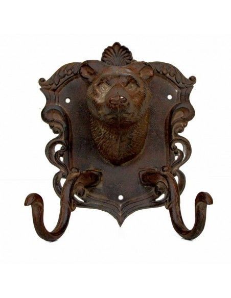 PERCHA CABEZA DE OSO DE FORJA