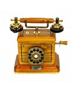 TELEFONO VINTAGE DE MADERA ROBLE 2