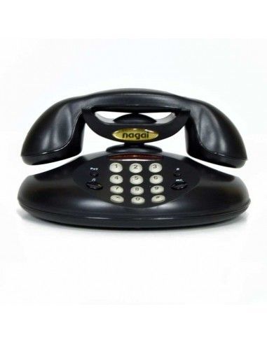 TELEFONO RETRO NEGRO OVALADO