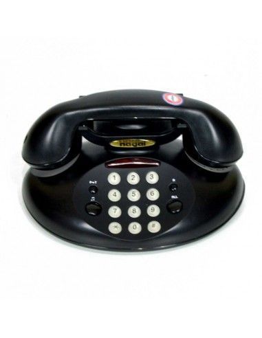TELEFONO RETRO NEGRO OVALADO
