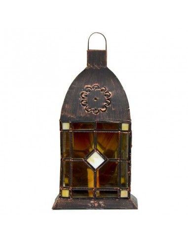APLIQUE DE PARED OPALINA - COBRE CON FLOR