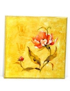 SET CUADROS CON FLORES ROSAS 2