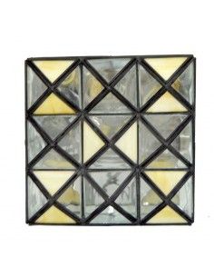 PLAFON DE TECHO RUSTICO OPALINA CREMA