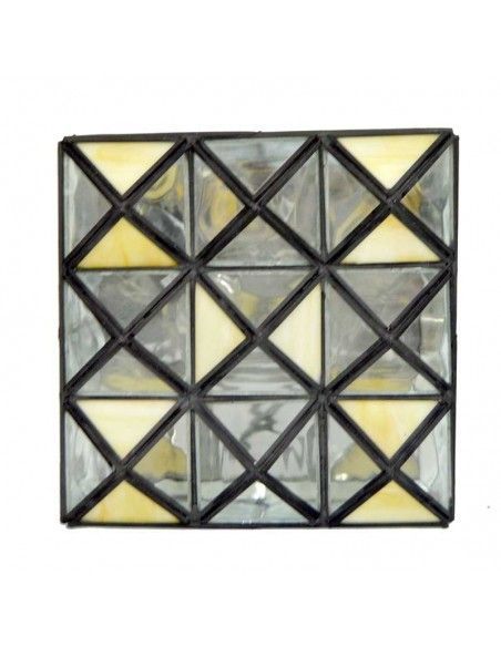PLAFON DE TECHO RUSTICO OPALINA CREMA