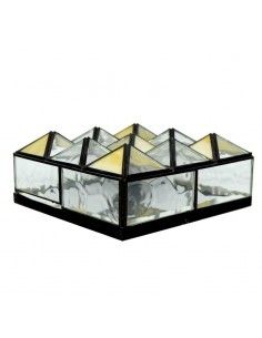 PLAFON DE TECHO RUSTICO OPALINA CREMA 2