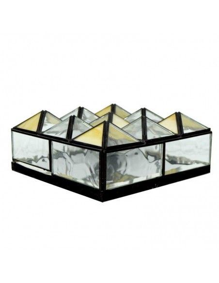 PLAFON DE TECHO RUSTICO OPALINA CREMA
