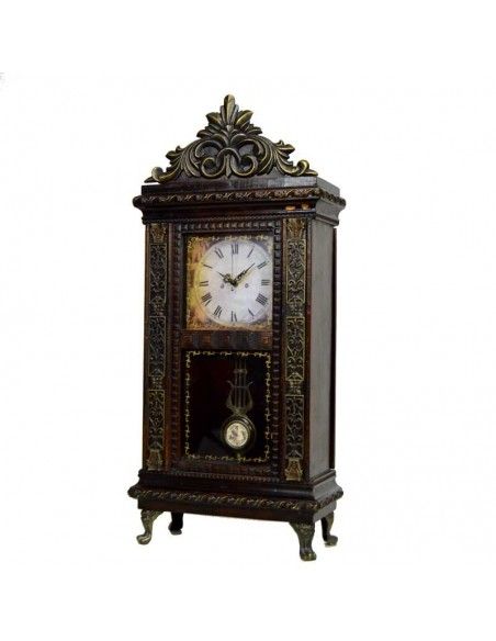 RELOJ DE SOBREMESA REPLICA ANTIGUO CON PENDULO