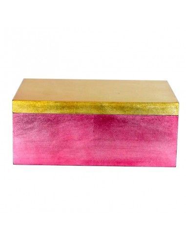 CAJA DE MADERA SET DE DOS ROSA