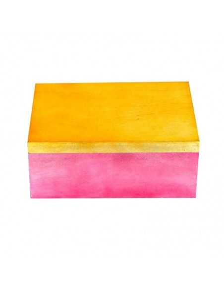 CAJA DE MADERA SET DE DOS ROSA