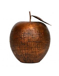 FIGURA DE MANZANA COLOR COBRE RELIEVE