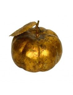FIGURA DE CALABAZA COLOR ORO ENVEJECIDO 2