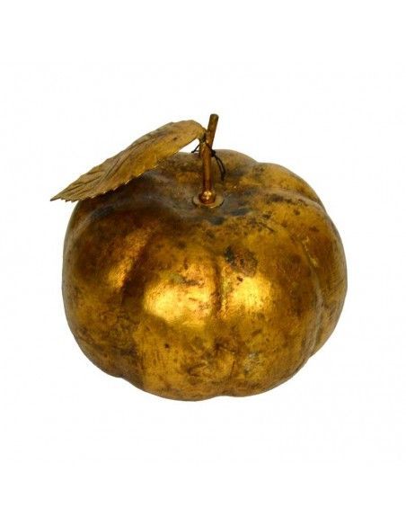 FIGURA DE CALABAZA COLOR ORO ENVEJECIDO
