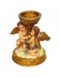FIGURA DE ANGELITOS PORTAVELAS 2