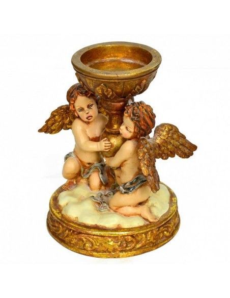 FIGURA DE ANGELITOS PORTAVELAS