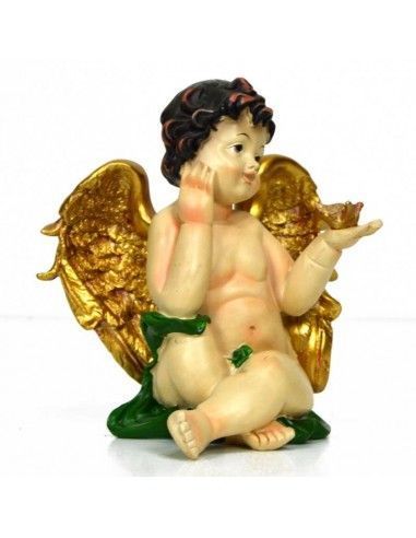 FIGURA DE ANGEL CON PALOMA EN LA MANO