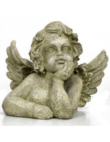 FIGURA DE ANGEL CON MANO EN LA BARBILLA